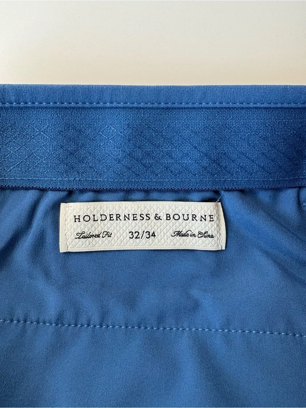 Holderness & Bourne Men's 32x34 The Garvey Tech Performance Pants Blue Stretchy